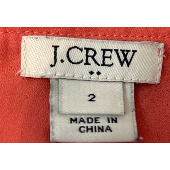 J CREW Women’s 2 Polyester Off Shoulder Sleeves Blouse Coral - Picture 4 of 7
